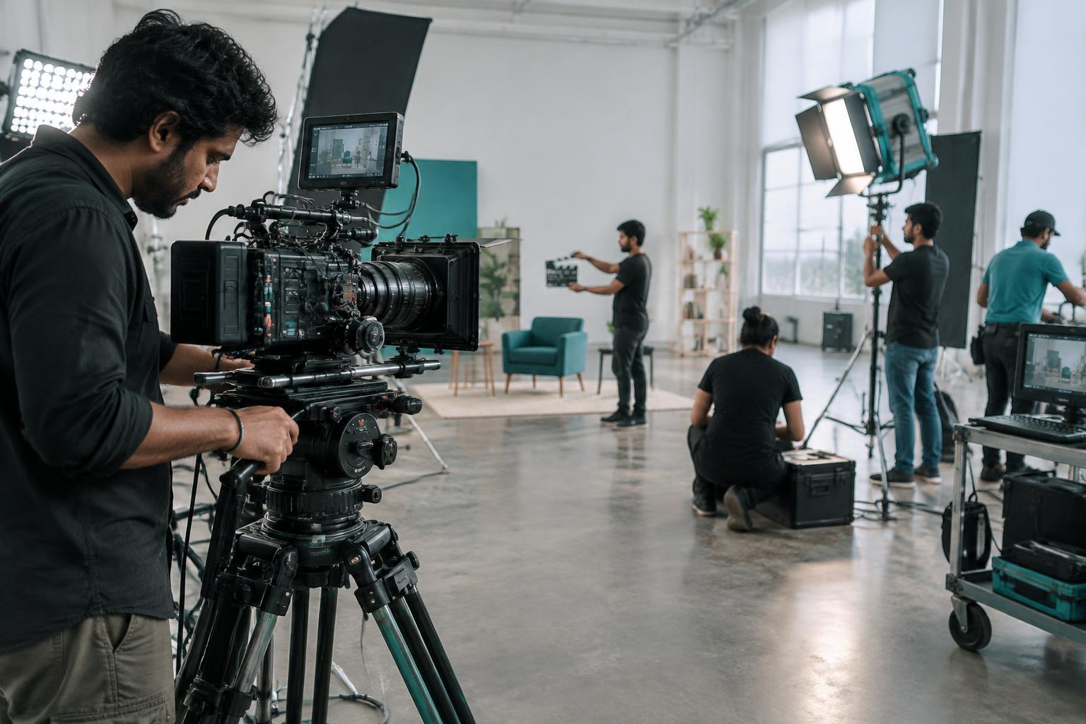 Film production behind the scenes